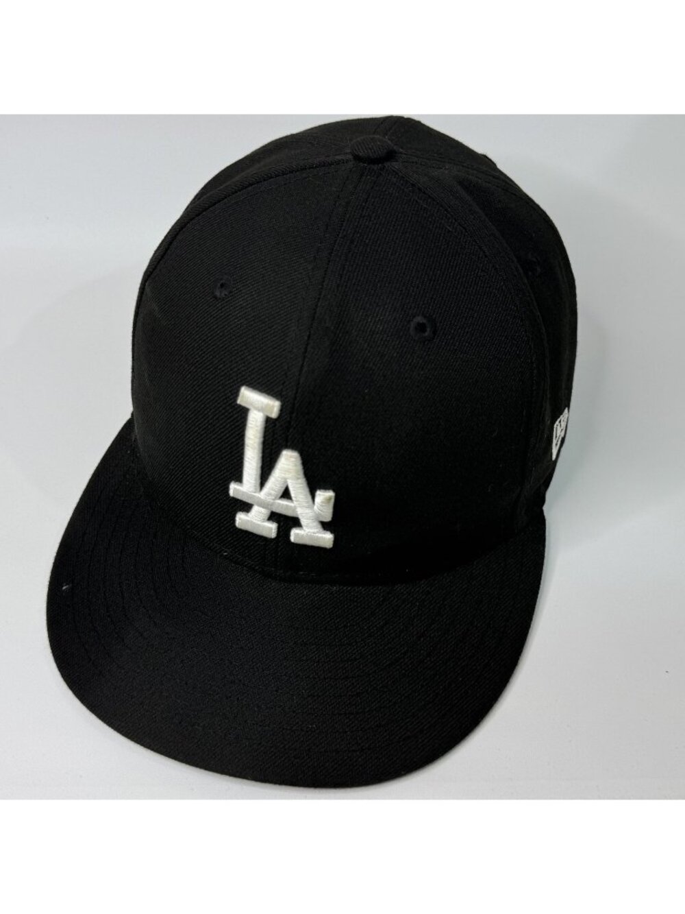 Los Angeles Dodgers New Era 59FIFTY Black Fitted Hat 7 3/8 MLB Embroidered